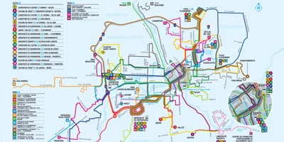 Kvebeko Miesto autobusų maršrutų žemėlapį